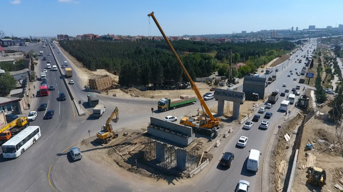 Sulutəpə dairəsində yeni yol qovşağı tikilir -    FOTO   