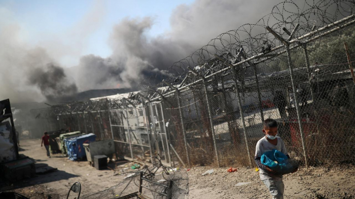 Nach Brand in Flüchtlingslager Moria 5 Menschen festgenommen