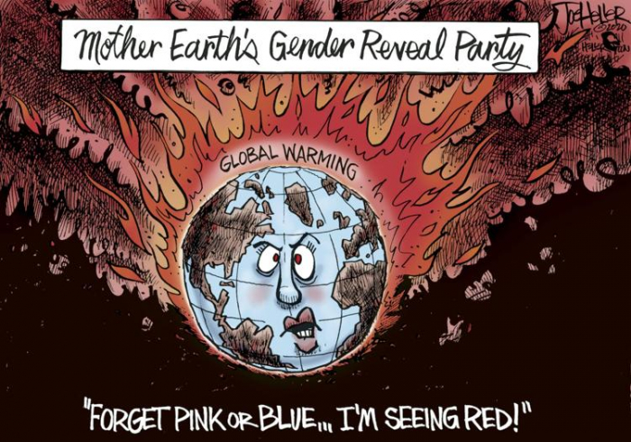   Gender reveal of Mother Earth -   CARTOON    