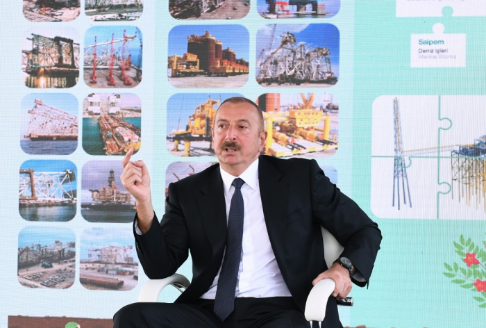   "Die Arbeit unserer Ölarbeiter dient den Interessen des aserbaidschanischen Volkes" -   Präsident    