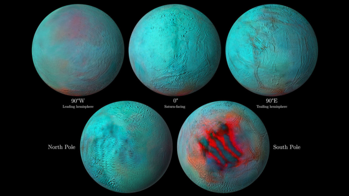 Captan en infrarrojos la actividad del océano interior de Encélado