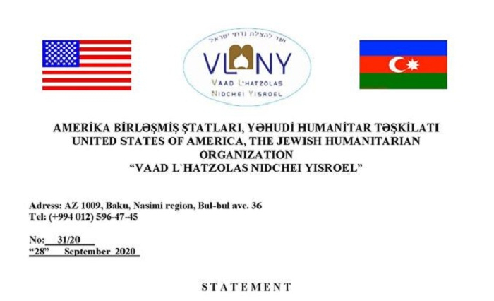  American Jewish organization condemns Armenian military provocations against Azerbaijan 