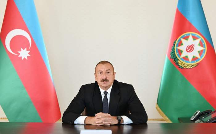     "Wir kämpfen für das Vaterland"   - Ilham Aliyev  