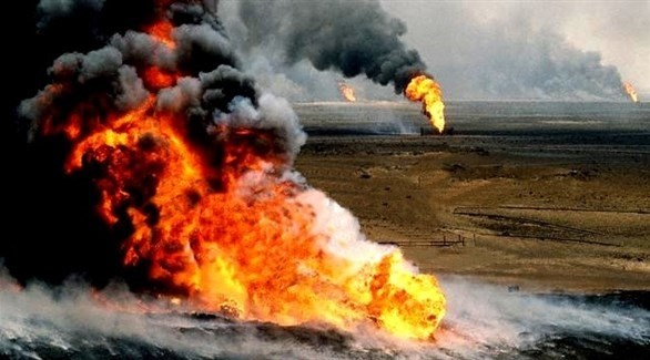 إخماد حريق في خزان للنفط جنوب الموصل