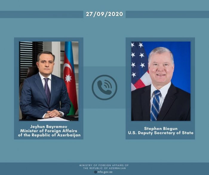   Azerbaijani FM holds phone talk with US Deputy Secretary of State  