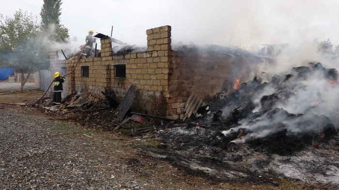   Missile and artillery strikes by the Armenian armed forces cause fires in civilian facilities  