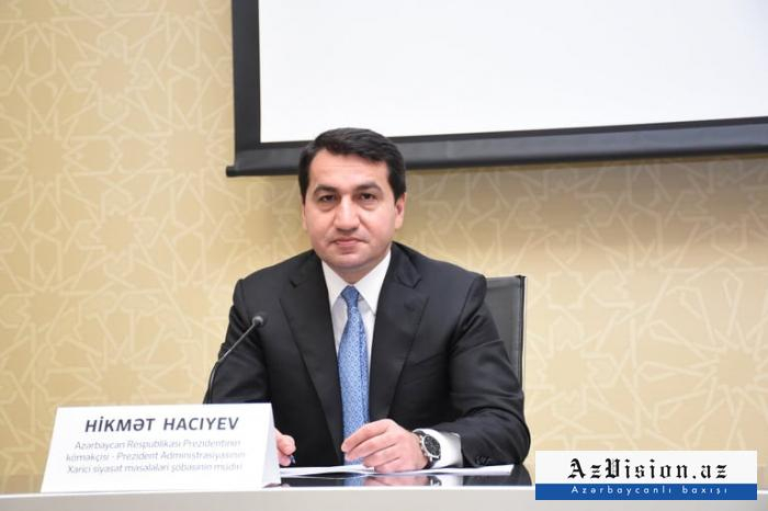    "Die armenischen Streitkräfte zielen weiterhin gezielt auf aserbaidschanische Siedlungen und Zivilisten"   - Hikmet Hajiyev  