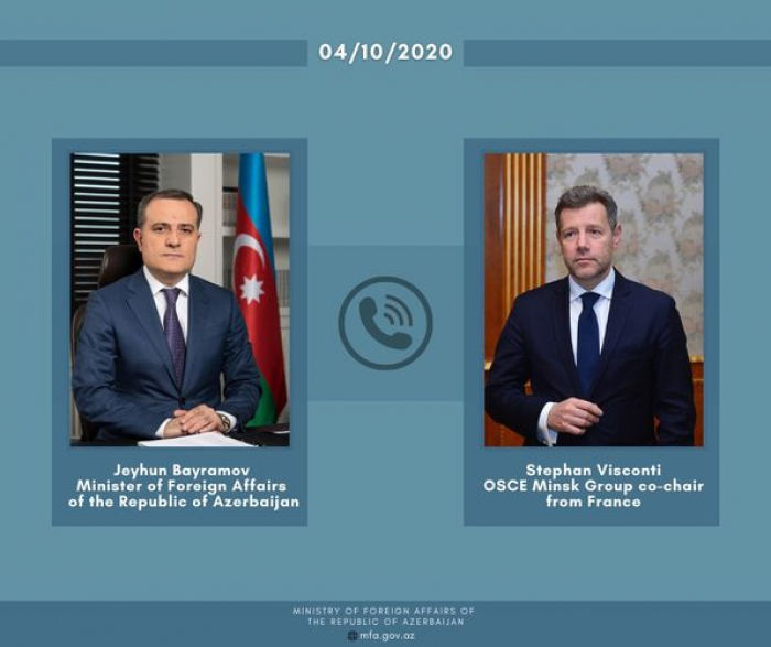   Azerbaijan FM had telephone conversation with French co-chair of OSCE Minsk Group  
