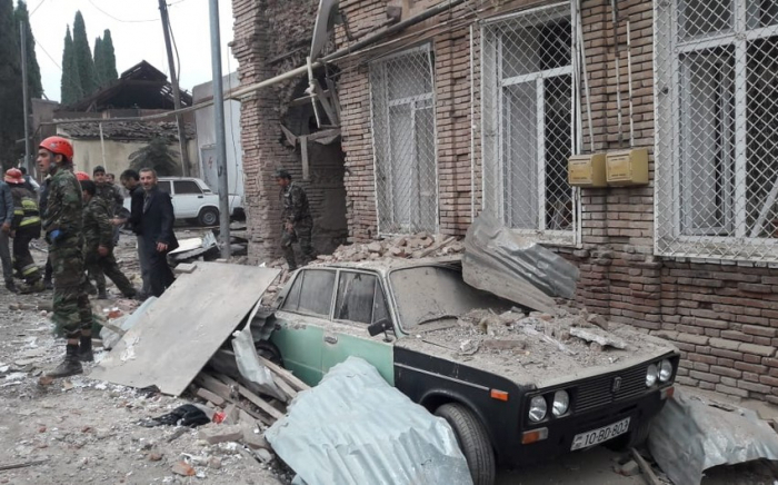   Properties of Azerbaijani civilians damaged as result of Armenian shelling  