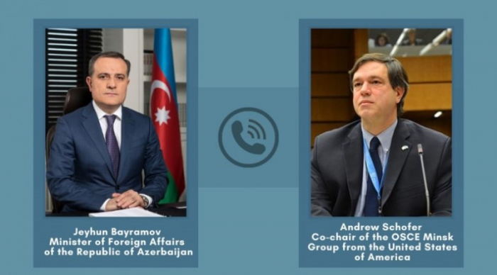   Aserbaidschanischer Außenminister führt ein Telefongespräch mit dem US-Ko-Vorsitzenden der OSZE-Minsk-Gruppe  