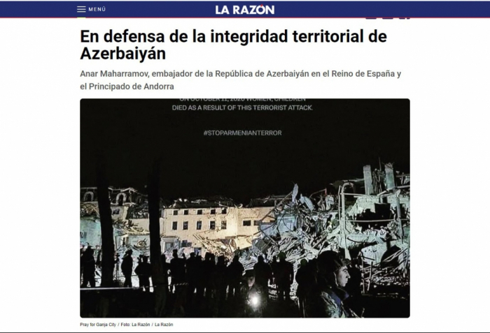   "اذربيجان تدافع عن وحدة اراضيها" -  اعلام اسباني  