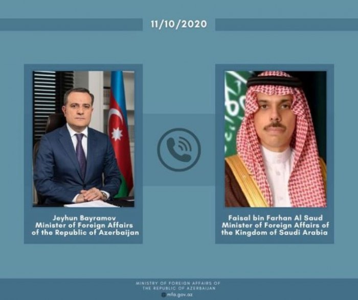 Azerbaijani minister informs Saudi counterpart about Armenian provocations