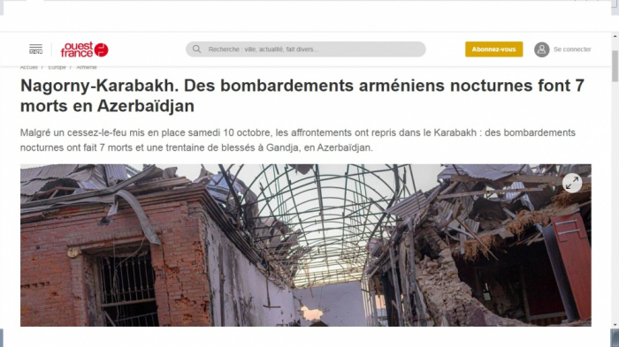  French media writes on Armenia