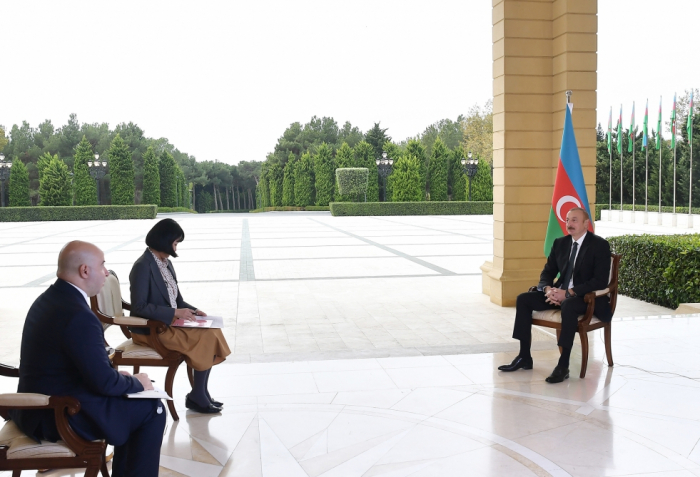  Präsident Ilham Aliyev gibt der japanischen Zeitung Nikkei ein Interview - VIDEO