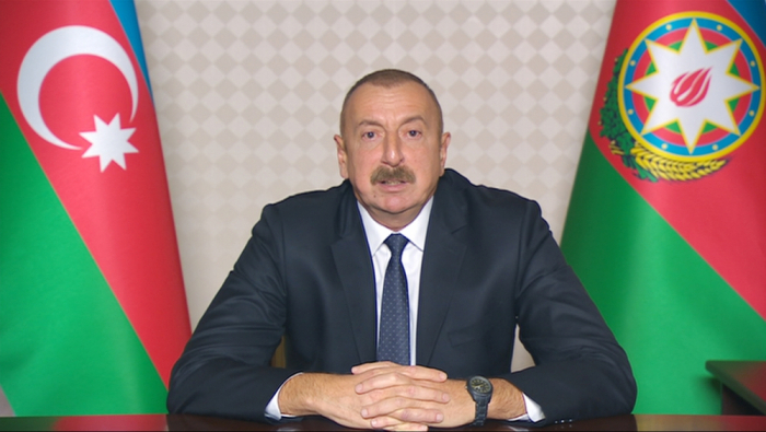   Präsident Ilham Aliyev wendet sich an Volk -   VIDEO    