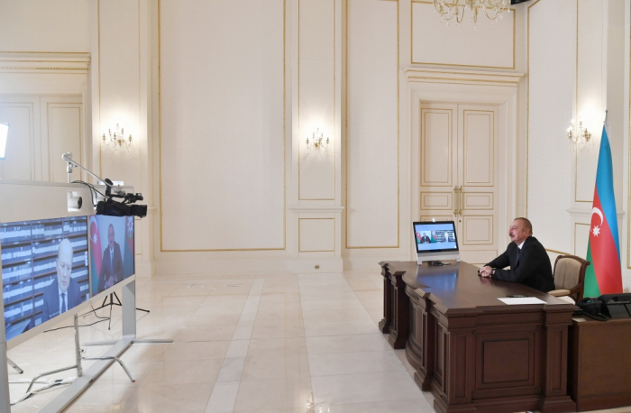   Präsident Ilham Aliyev gibt dem italienischen Fernsehsender ein Interview  