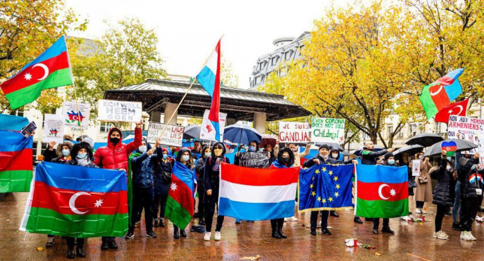   Azerbaijanis in Luxembourg held rally in protest of Armenian terror in Ganja  