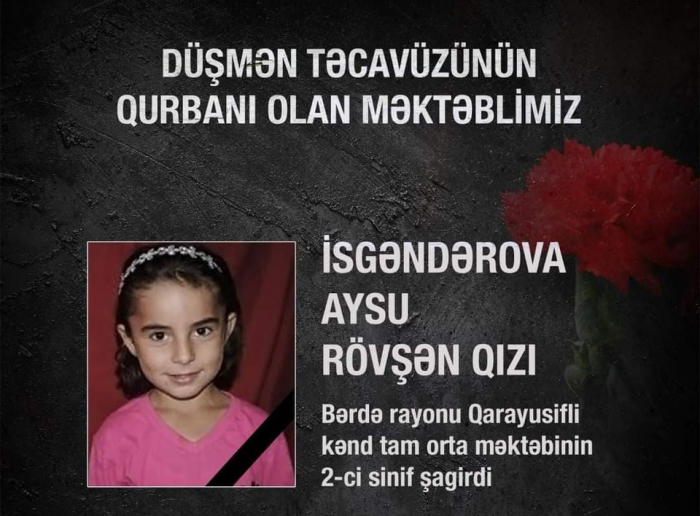   7-jähriges Kind, das infolge des armenischen Angriffs starb, begraben  