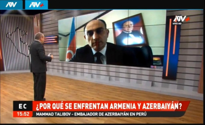 Peru televiziyasında Ermənistanın cinayətləri ifşa olundu
