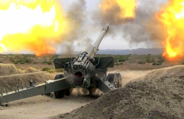  Gubadli under artillery shelling from Armenian territory 