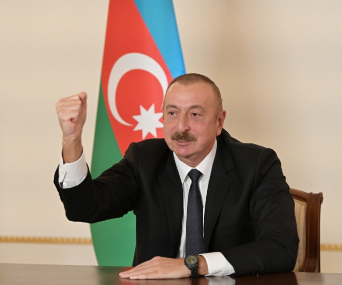   "Fast alle fünf Regionen wurden von der Besatzung befreit"   - Ilham Aliyev    