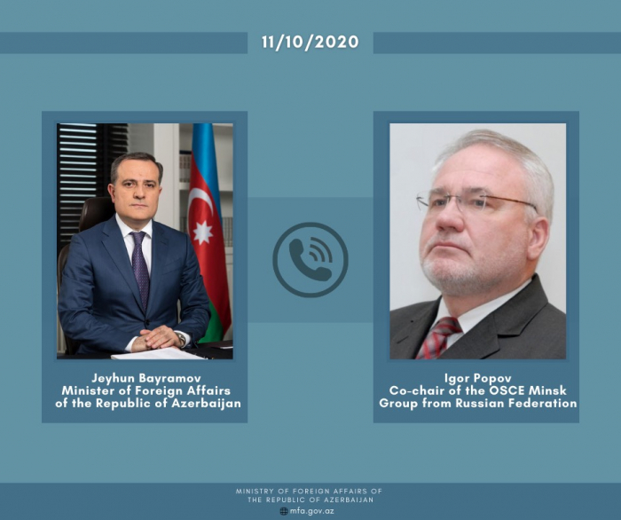   Azerbaijani FM holds phone talk with OSCE MG co-chair of Russia  