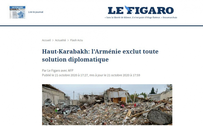    “Le Figaro”:    Paşinyanın vəziyyəti ümidsizdir  
