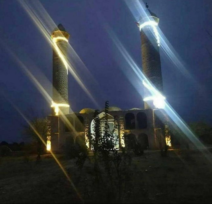  Aghdam Mosque lighted up -  PHOTOS  