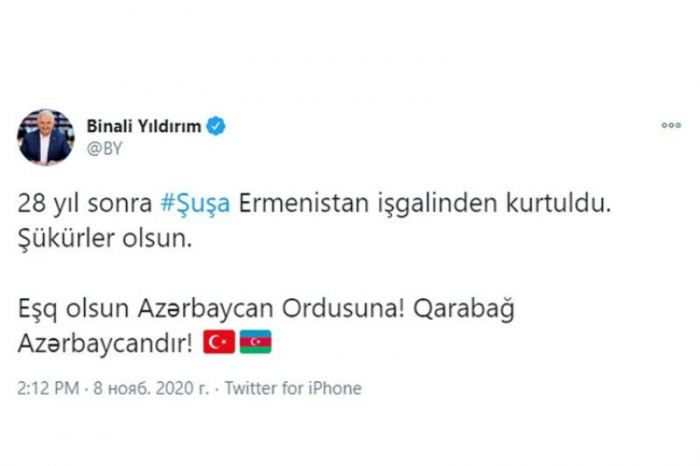  "Eşq olsun, Azərbaycan Ordusuna!” -   Binəli Yıldırım      
