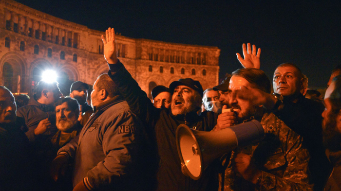  Nagorno-Karabakh agreement leads to protests in front of Armenia’s parliament 