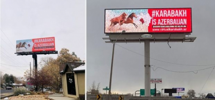 Se han instalado paneles publicitarios azerbaiyanos en Utah