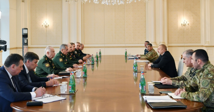 President Ilham Aliyev receives delegation led by Russian defense minister - UDPATED