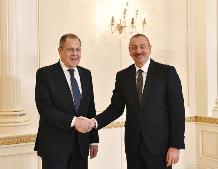   Ilham Aliyev empfing Sergej Lawrow  