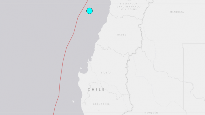 Se registra un temblor de magnitud 6,1 en la zona central de Chile