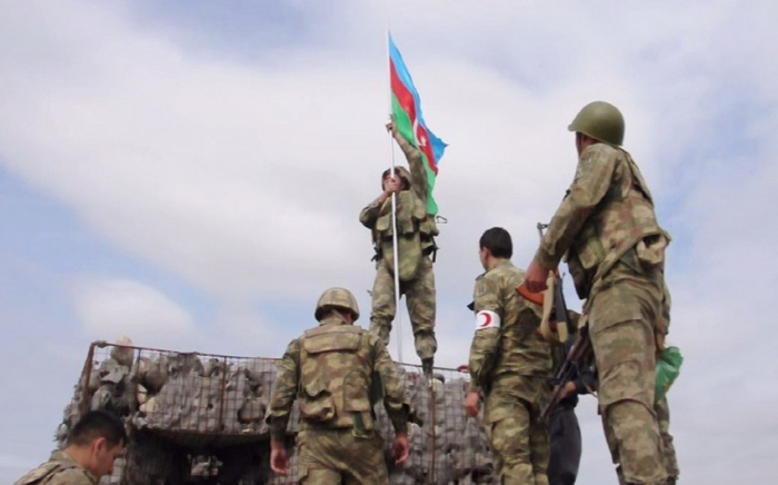  Azerbaijani flag hoisted in Shelli village of Aghdam - PHOTO