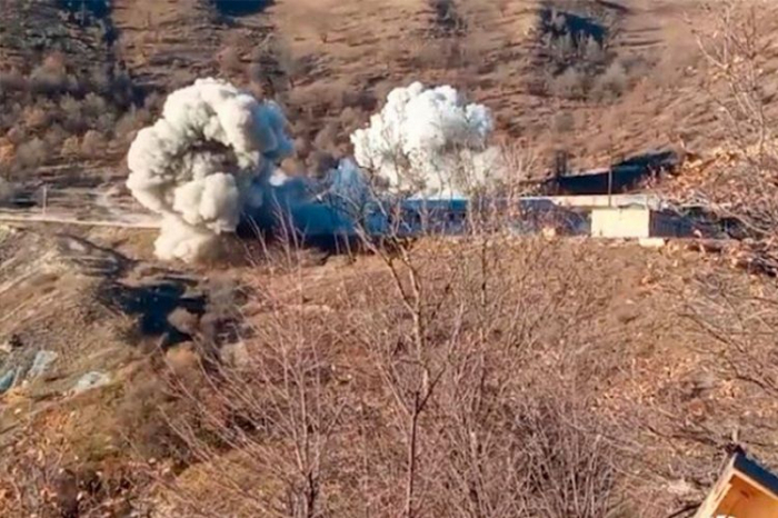  Armenians blow up military unit in Kalbajar -   VIDEO     