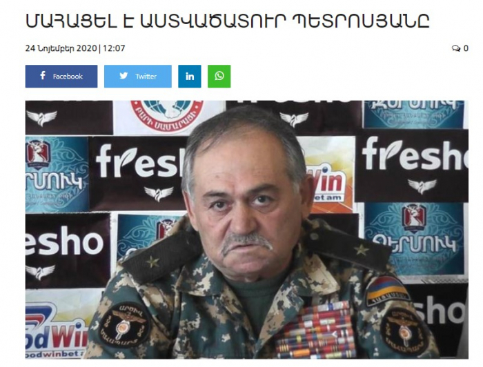 Murió otro general armenio malvado