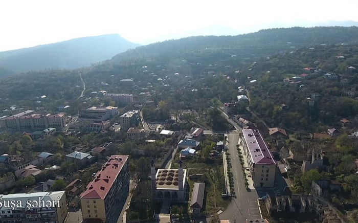   La vista aérea de la ciudad de Shusha -   VIDEO    