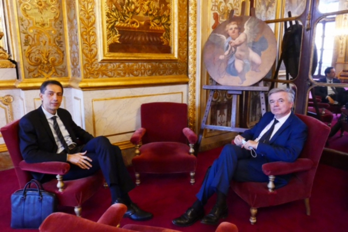  Azerbaijani Ambassador to France met with Christian Cambo in the Senate 