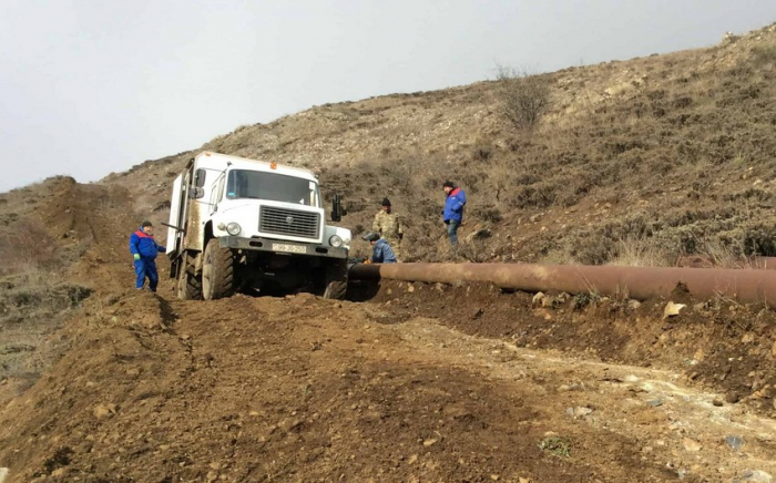   Inicio del suministro de agua potable a Shushá -   FOTOS    