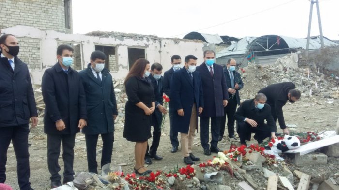 Delegation of OIC Youth Forum visits crime scenes of Armenian missile attacks on Ganja