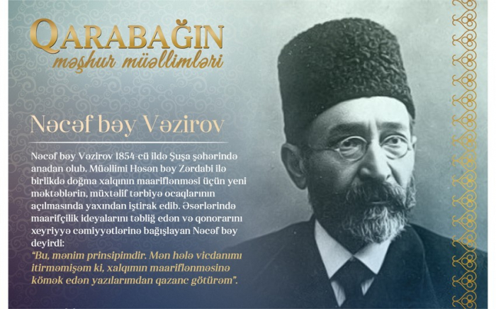 "Qarabağın məşhur müəllimləri" -  Nəcəf bəy Vəzirov    