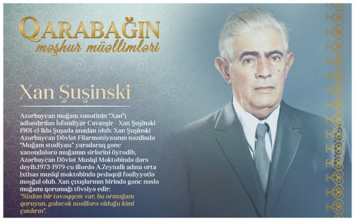 "Qarabağın məşhur müəllimləri" -    Xan Şuşinski            