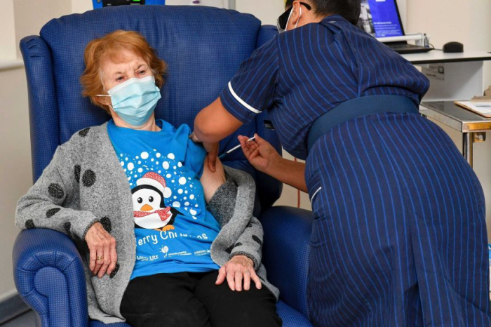 90-year-old British woman becomes first in world to get Pfizer vaccine outside trial