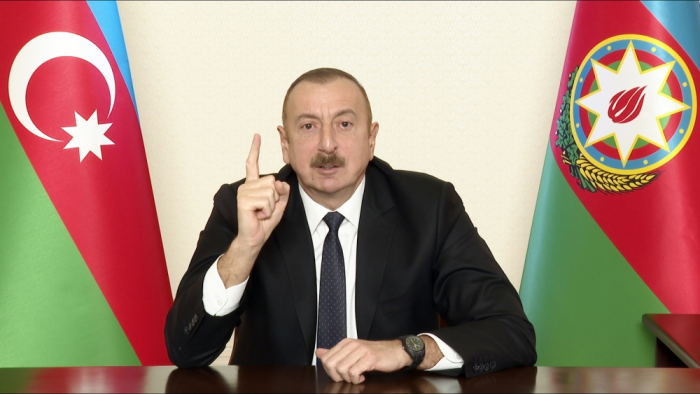     Ilham Aliyev:   "Si no hubiéramos aplastado la cabeza del enemigo, no habrían abandonado la tierra"  