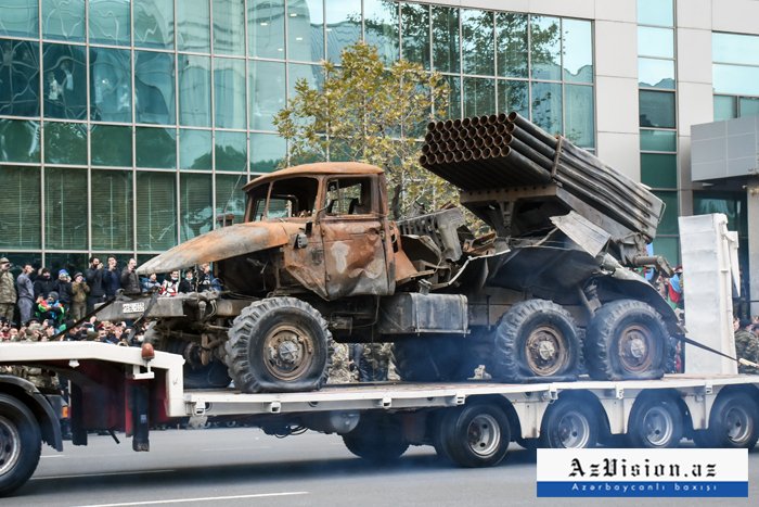 In photos: War trophies showcased at Victory Parade in Baku