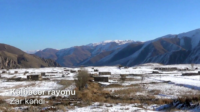   Le ministère de la Défense diffuse   une vidéo   du village de Zar de la région de Kelbedjer  