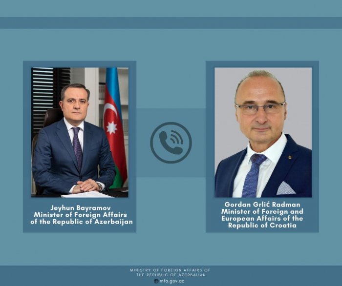 Azeraijani FM had telephone conversation with his Croatian counterpart