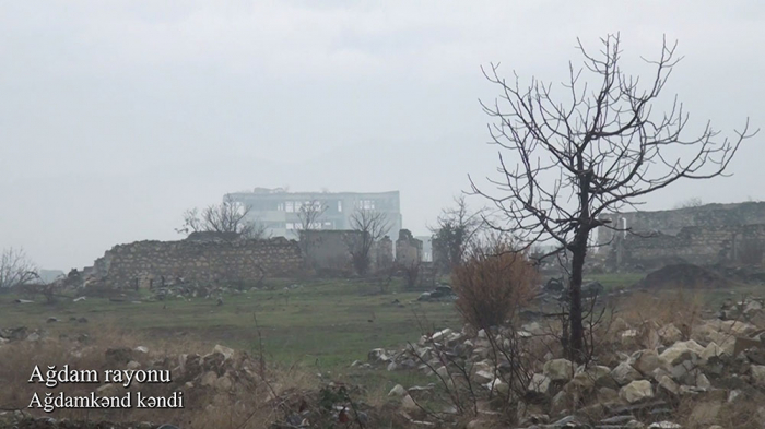   Azerbaijan shows   video footage   from Aghdamkend village of Aghdam  