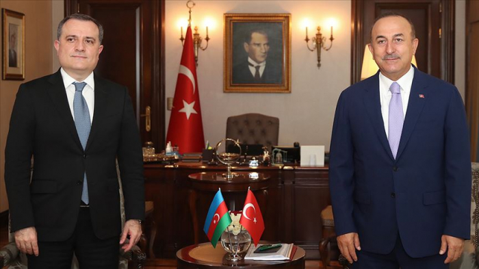  Azerbaijani and Turkish FMs discuss situation in Nagorno-Karabakh region